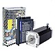 TESシリーズ 1軸ステッピングCNCキット 3.0Nm(424.83oz.in) Nema23ステッピングモーター＆ドライバ DM542TE ＆ 電源ユニット - 1-DM542TE-S30 | StepperOnline