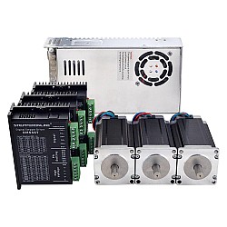 3 軸ステッピング CNC キット 3.0Nm(425oz.in) 4.2A Nema 23 ステッピング モーター & ドライバー DM556T & 48V 電源