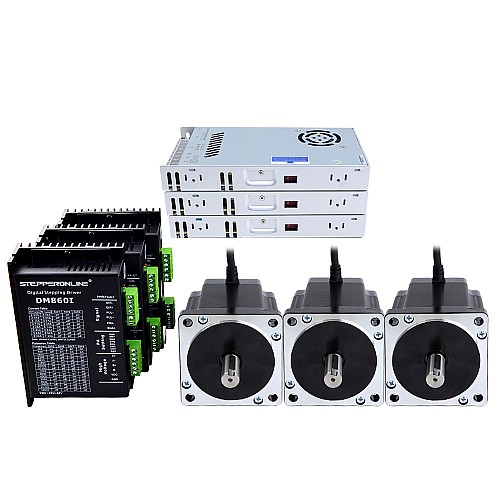 3 軸ステッピング CNC キット 8.0Nm(1132.89oz.in) Nema 34 ステッピングモーター & ドライバー & 60V 電源