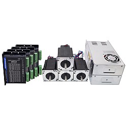 4 軸 CNC ルーター キット 3.1Nm(439oz.in) Nema 24 ステッパー モーター & ドライバー