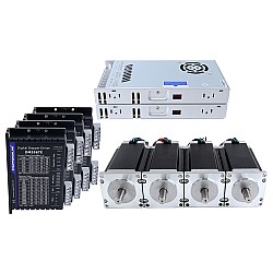 TESシリーズ 4軸 CNCルーターキット 3.0Nm(424.83.in) Nema23 ステッピングモーター＆ドライバー DM556TE