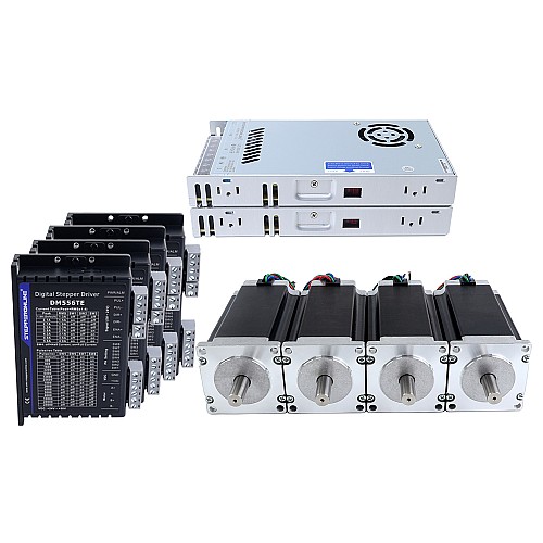 TESシリーズ 4軸 CNCルーターキット 3.0Nm(424.83.in) Nema23 ステッピングモーター＆ドライバー DM556TE - 4-DM556TE-S30 | StepperOnline
