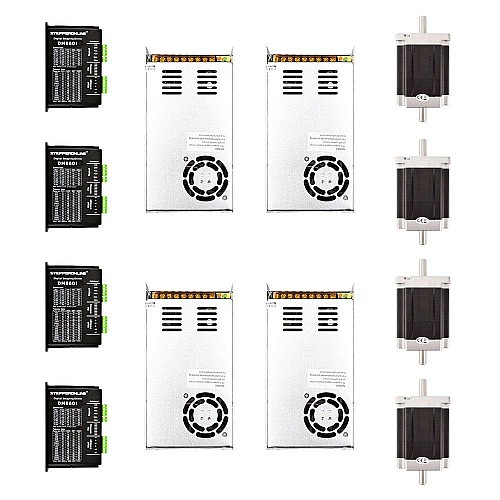 4 軸 CNC ルーター キット 8.5Nm(1204oz.in) Nema 34 ステッパー モーター & ドライバー