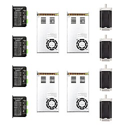 4 軸 CNC ルーター キット 13.0Nm(1841oz.in) Nema 34 ステッパー モーター & ドライバー