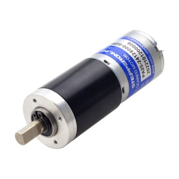 ブラシ付き 12V DC ギアモーター4.6Kg.cm/17RPM w/ 256:1 遊星ギアボックス
