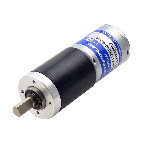 ブラシ付き 12V DC ギアモーター5.5Kg.cm/15RPM w/ 304:1 遊星ギアボックス