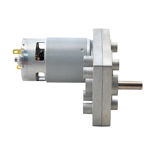 ブラシ付き 24V DC ギアモーター100Kg.cm/32RPM w/ 149:1 角平ギアボックス