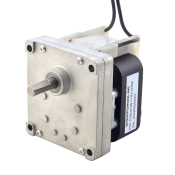 110V AC ギアモーター50Kg.cm/7.8RPM w/ 392:1 角平ギアボックス