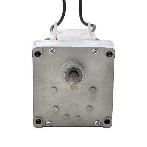 ブラシ付き 110V AC ギアモーター50Kg.cm/7.8RPM w/ 392:1 角平ギアボックス
