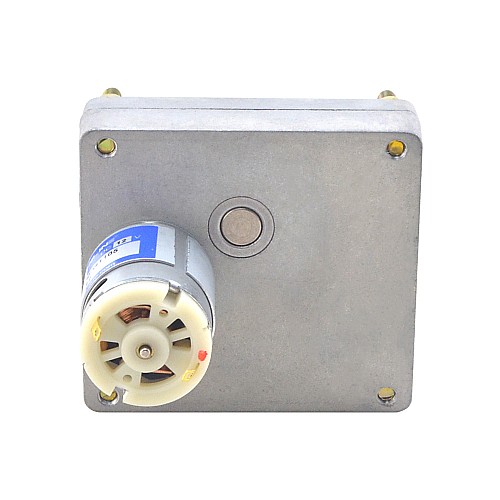 ブラシ付き 12V DC ギアモーター50Kg.cm/4.1RPM w/ 1105:1 角平ギアボックス