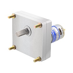ブラシ付き 12V DC ギアモーター50Kg.cm/4.1RPM w/ 1105:1 角平ギアボックス