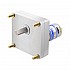 ブラシ付き 12V DC ギアモーター50Kg.cm/4.1RPM w/ 1105:1 角平ギアボックス