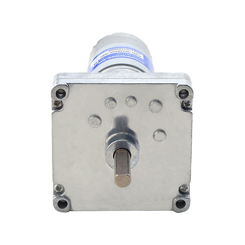 ブラシ付き 24V DC ギアモーター20Kg.cm/55RPM w/ 90:1 角平ギアボックス