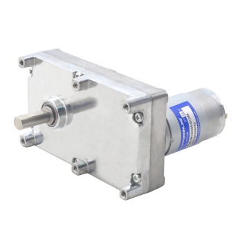 ブラシ付き 12V DC ギアモーター100Kg.cm/3.3RPM w/ 1269:1 角平ギアボックス