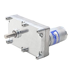 ブラシ付き 12V DC ギアモーター100Kg.cm/3.3RPM w/ 1269:1 角平ギアボックス