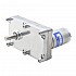 ブラシ付き 12V DC ギアモーター100Kg.cm/3.3RPM w/ 1269:1 角平ギアボックス