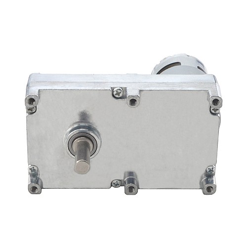 ブラシ付き 12V DC ギアモーター100Kg.cm/4RPM w/ 590:1 角平ギアボックス