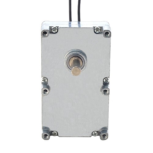 ブラシ付き 110V AC ギアモーター100Kg.cm/5.5RPM w/ 590:1 角平ギアボックス