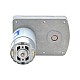 ブラシ付き 24V DC ギアモーター7Kg.cm/100RPM w/ 36:1 角平ギアボックス