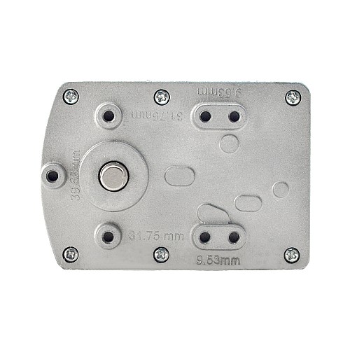 ブラシ付き 24V DC ギアモーター7Kg.cm/100RPM w/ 36:1 角平ギアボックス