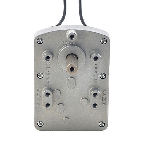 ブラシ付き 110V AC ギアモーター40Kg.cm/8RPM w/ 277:1 角平ギアボックス
