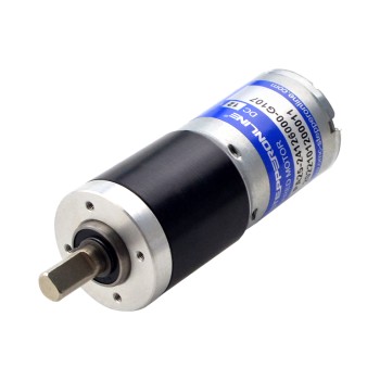 ブラシ付き 12V DC ギアモーター2.25Kg.cm/42RPM w/ 107.17:1 遊星ギアボックス