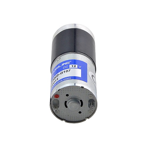 ブラシ付き 12V DC ギアモーター2.25Kg.cm/42RPM w/ 107.17:1 遊星ギアボックス