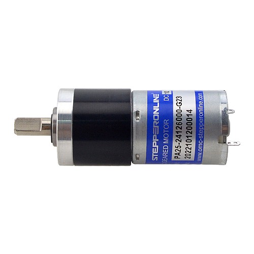 ブラシ付き 12V DC ギアモーター0.54Kg.cm/199RPM w/ 23:1 遊星ギアボックス