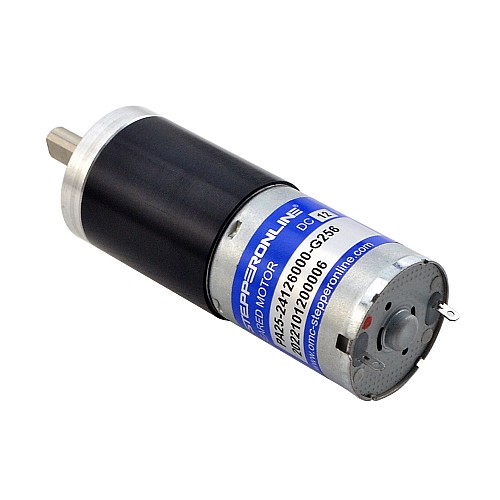 ブラシ付き 12V DC ギアモーター4.6Kg.cm/17RPM w/ 256:1 遊星ギアボックス