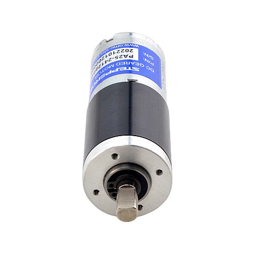 ブラシ付き 12V DC ギアモーター4.6Kg.cm/17RPM w/ 256:1 遊星ギアボックス