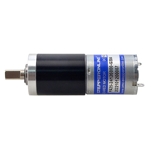 ブラシ付き 12V DC ギアモーター5.5Kg.cm/15RPM w/ 304:1 遊星ギアボックス