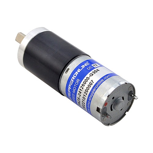 ブラシ付き 12V DC ギアモーター5.5Kg.cm/15RPM w/ 304:1 遊星ギアボックス