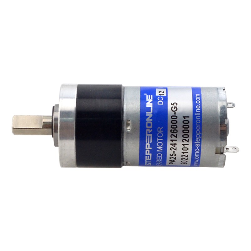 ブラシ付き 12V DC ギアモーター0.13Kg.cm/947RPM w/ 4.75:1 遊星ギアボックス
