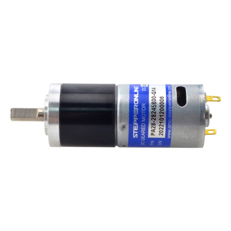 ブラシ付き 24V DC ギアモーター0.57Kg.cm/334RPM w/ 13.7:1 遊星ギアボックス