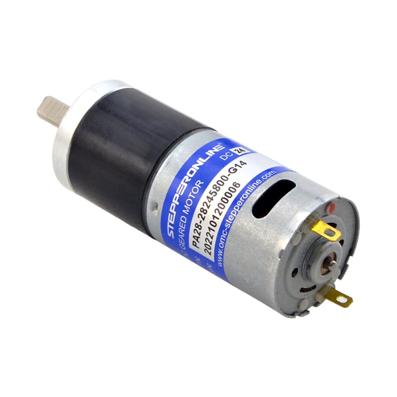 ブラシ付き 24V DC ギアモーター0.57Kg.cm/334RPM w/ 13.7:1 遊星ギアボックス