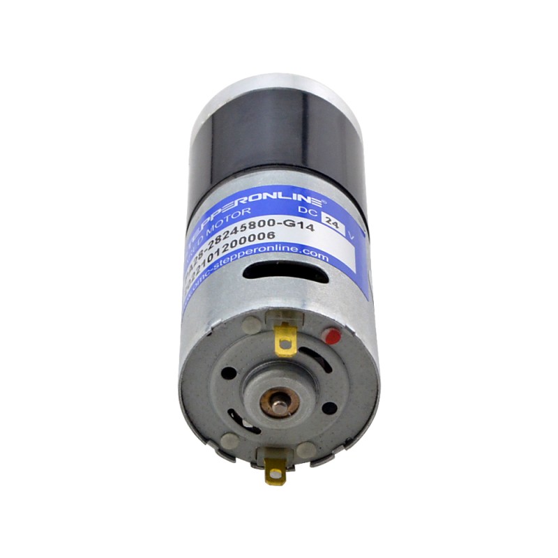 ブラシ付き 24V DC ギアモーター0.57Kg.cm/334RPM w/ 13.7:1 遊星ギアボックス