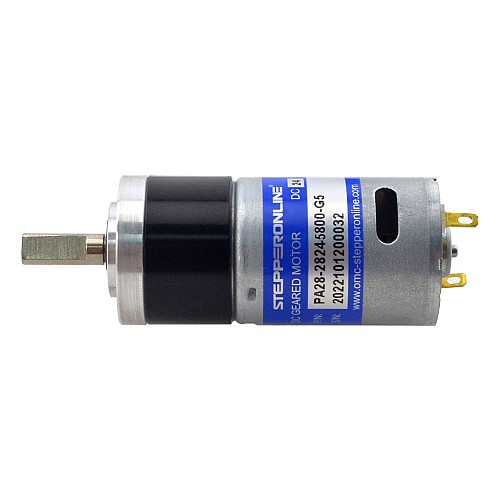 CN 発売中 - ブラシ付き 24V DC ギアモーター0.24Kg.cm/888RPM w/ 5.18:1 遊星ギアボックス - CN-PA28-28245800-G5 | StepperOnline