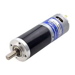 ブラシ付き 24V DC ギアモーター22Kg.cm/6.4RPM w/ 720:1 遊星ギアボックス