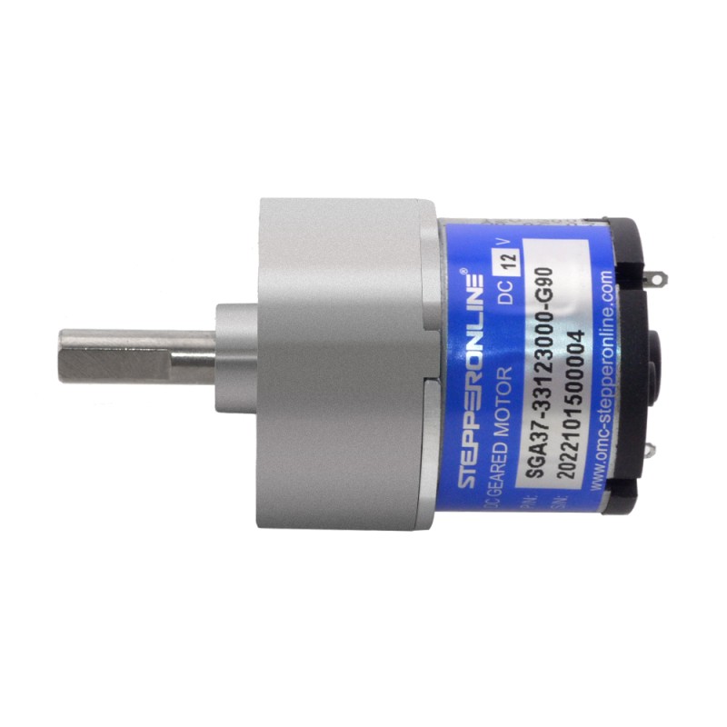 CN 発売中 - ブラシ付き 12V DC ギアモーター 2Kg.cm/24RPM 90:1 平ギアボックス - CN-SGA37-33123000-G90 | StepperOnline