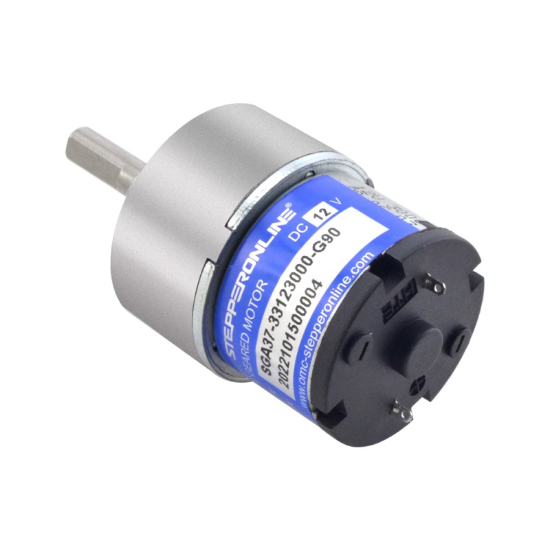 CN 発売中 - ブラシ付き 12V DC ギアモーター 2Kg.cm/24RPM 90:1 平ギアボックス - CN-SGA37-33123000-G90 | StepperOnline
