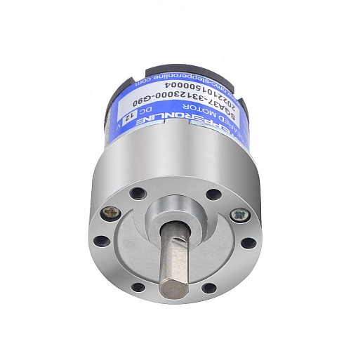 ブラシ付き 12V DC ギアモーター 2Kg.cm/24RPM 90:1 平ギアボックス