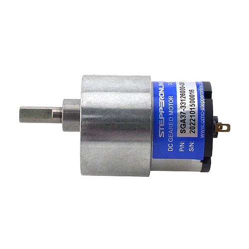 ブラシ付き 12V DC ギアモーター 3Kg.cm/73RPM 60:1 平ギアボックス