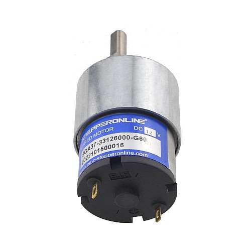 ブラシ付き 12V DC ギアモーター 3Kg.cm/73RPM 60:1 平ギアボックス