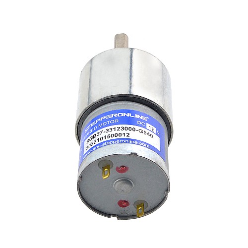 ブラシ付き 12V DC ギアモーター 12Kg.cm/4.4RPM 540:1 平ギアボックス