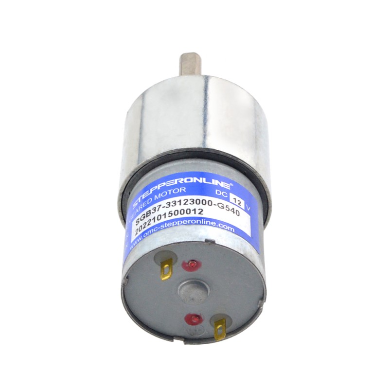 ブラシ付き 12V DC ギアモーター 12Kg.cm/4.4RPM 540:1 平ギアボックス