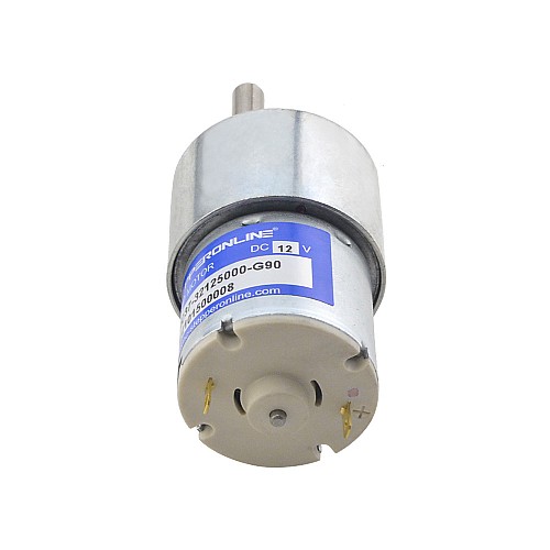 ブラシ付き 12V DC ギアモーター 3.5Kg.cm/41RPM 90:1 平ギアボックス