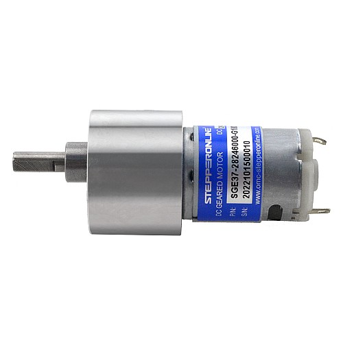 ブラシ付き 24V DC ギアモーター 8.5Kg.cm/25RPM 180:1 平ギアボックス