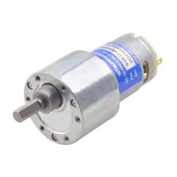 ブラシ付き 24V DC ギアモーター 8.5Kg.cm/25RPM 180:1 平ギアボックス