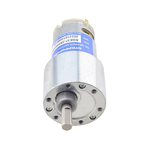 ブラシ付き 24V DC ギアモーター 8.5Kg.cm/25RPM 180:1 平ギアボックス