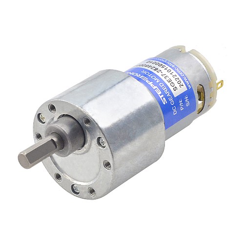 ブラシ付き 24V DC ギアモーター 8.5Kg.cm/25RPM 180:1 平ギアボックス